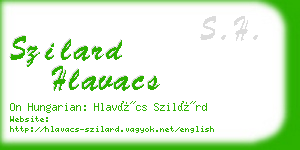 szilard hlavacs business card